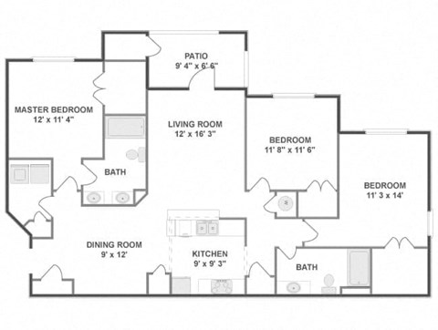 C2A_ 3BD 2 Bath_1384 sqft